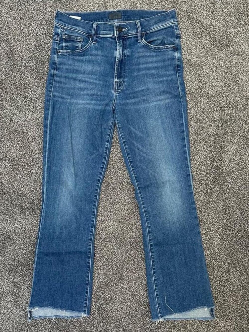 Mother The Insider Crop Step Fray Denim Pants